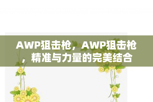 AWP狙击枪，AWP狙击枪，精准与力量的完美结合