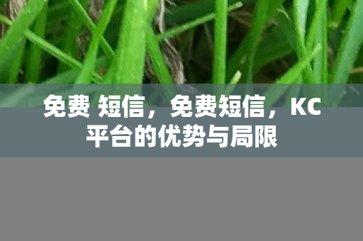 免费 短信,免费短信,KC平台的优势与局限 免费 短信,免费短信,KC平台的优势与局限