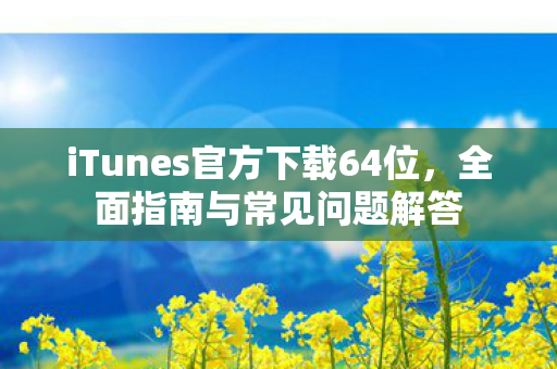 iTunes官方下载64位，全面指南与常见问题解答
