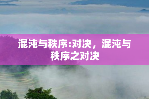 混沌与秩序:对决，混沌与秩序之对决