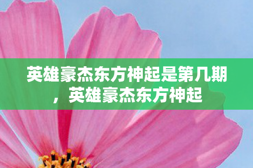 英雄豪杰东方神起是第几期，英雄豪杰东方神起