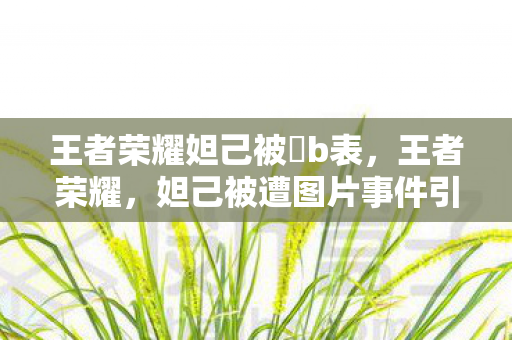 王者荣耀妲己被㖭b表，王者荣耀，妲己被遭图片事件引发玩家热议