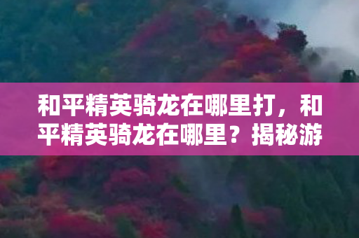 和平精英骑龙在哪里打，和平精英骑龙在哪里？揭秘游戏中的神秘龙骑