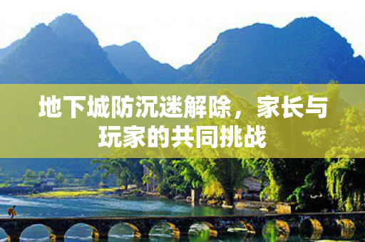 地下城防沉迷解除，家长与玩家的共同挑战