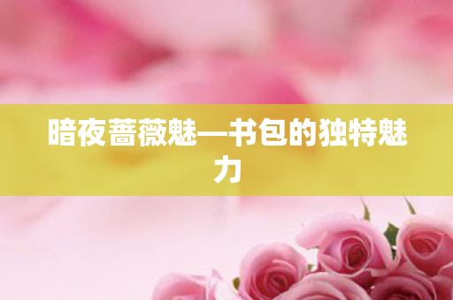 暗夜蔷薇魅—书包的独特魅力