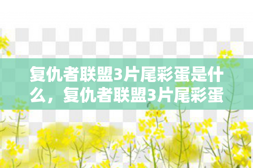 复仇者联盟3片尾彩蛋是什么，复仇者联盟3片尾彩蛋解析，无限战争后的悬念与期待