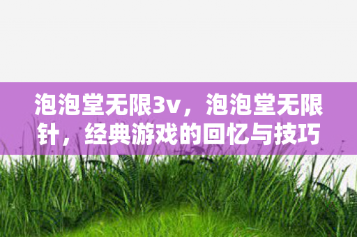 泡泡堂无限3v，泡泡堂无限针，经典游戏的回忆与技巧