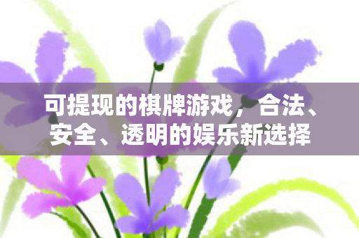 可提现的棋牌游戏，合法、安全、透明的娱乐新选择
