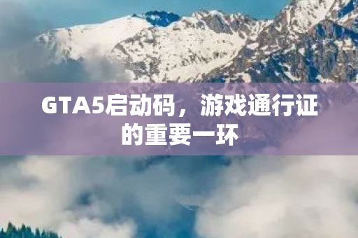GTA5启动码,游戏通行证的重要一环 GTA5启动码,游戏通行证的重要一环