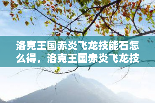 洛克王国赤炎飞龙技能石怎么得,洛克王国赤炎飞龙技能石,解锁强力技能的神秘道具 洛克王国赤炎飞龙技能石怎么得,洛克王国赤炎飞龙技能石,解锁强力技能的神秘道具