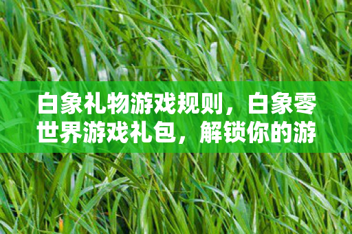 白象礼物游戏规则，白象零世界游戏礼包，解锁你的游戏新体验