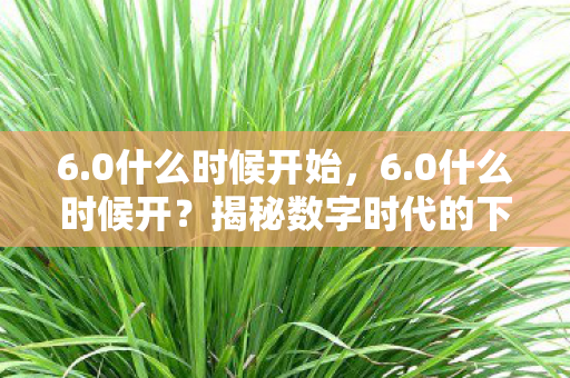 6.0什么时候开始，6.0什么时候开？揭秘数字时代的下一个里程碑