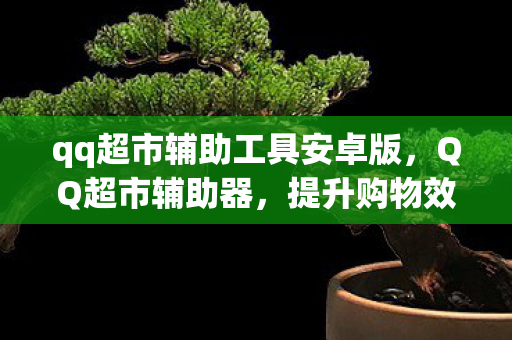 qq超市辅助工具安卓版，QQ超市辅助器，提升购物效率与体验的智能工具