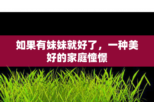 如果有妹妹就好了,一种美好的家庭憧憬 如果有妹妹就好了,一种美好的家庭憧憬