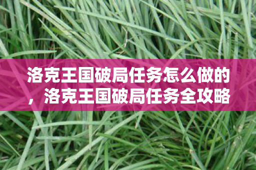 洛克王国破局任务怎么做的，洛克王国破局任务全攻略，解锁神秘王国，成就传奇之旅