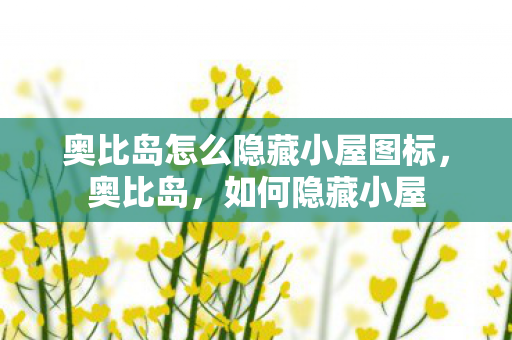 奥比岛怎么隐藏小屋图标，奥比岛，如何隐藏小屋