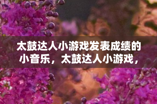 太鼓达人小游戏发表成绩的小音乐，太鼓达人小游戏，节奏与欢乐的完美融合