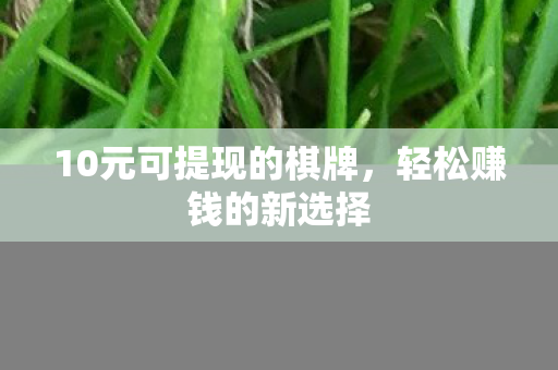 10元可提现的棋牌，轻松赚钱的新选择