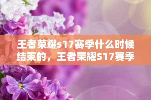 王者荣耀s17赛季什么时候结束的，王者荣耀S17赛季结束时间预测