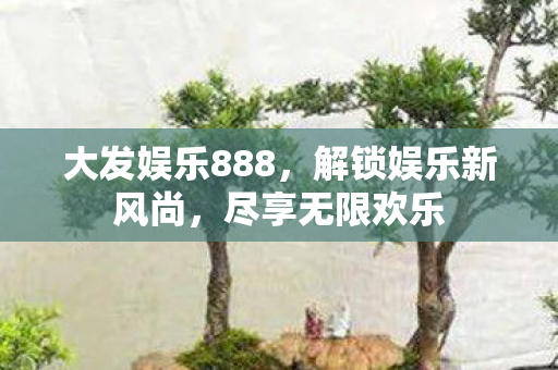 大发娱乐888，解锁娱乐新风尚，尽享无限欢乐