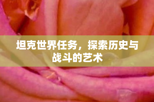 坦克世界任务，探索历史与战斗的艺术