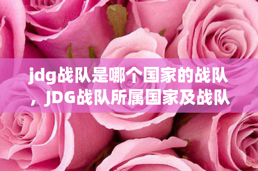 jdg战队是哪个国家的战队，JDG战队所属国家及战队介绍