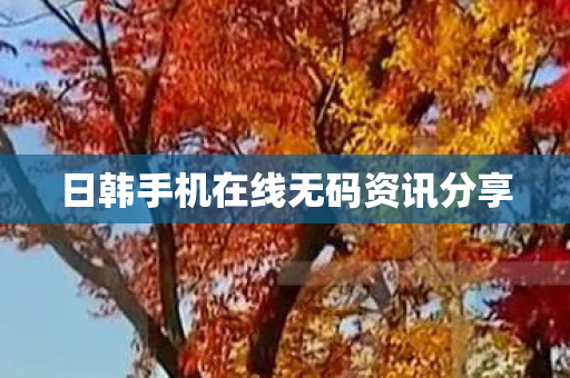 日韩手机在线无码资讯分享 日韩手机在线无码资讯分享