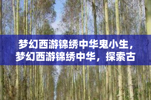 梦幻西游锦绣中华鬼小生，梦幻西游锦绣中华，探索古老文明的奇幻之旅