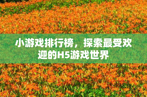 小游戏排行榜，探索最受欢迎的H5游戏世界