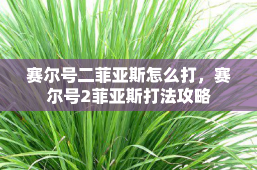 赛尔号二菲亚斯怎么打，赛尔号2菲亚斯打法攻略