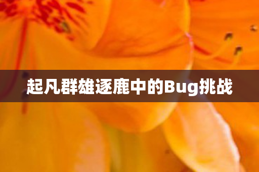 起凡群雄逐鹿中的Bug挑战