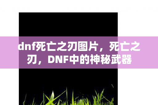 dnf死亡之刃图片，死亡之刃，DNF中的神秘武器