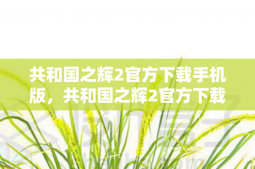 共和国之辉2官方下载手机版，共和国之辉2官方下载全解析