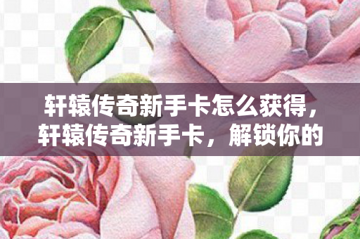 轩辕传奇新手卡怎么获得，轩辕传奇新手卡，解锁你的传奇之旅
