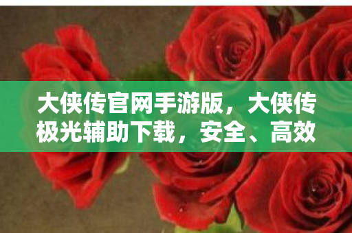 大侠传官网手游版，大侠传极光辅助下载，安全、高效的游戏辅助工具