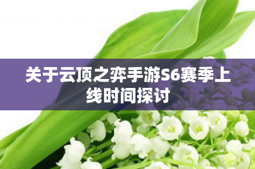 关于云顶之弈手游S6赛季上线时间探讨