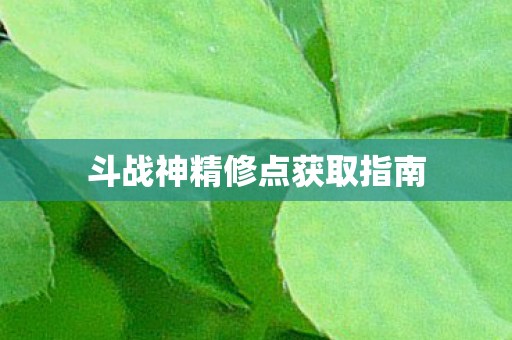 斗战神精修点获取指南