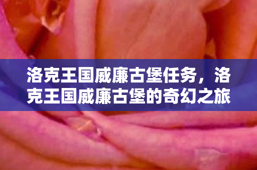 洛克王国威廉古堡任务，洛克王国威廉古堡的奇幻之旅