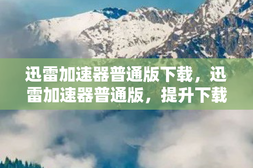 迅雷加速器普通版下载，迅雷加速器普通版，提升下载速度，畅享网络新体验