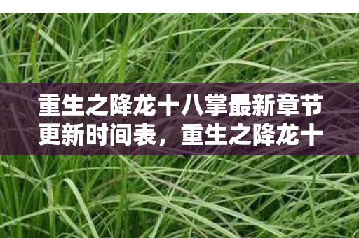 重生之降龙十八掌最新章节更新时间表，重生之降龙十八掌