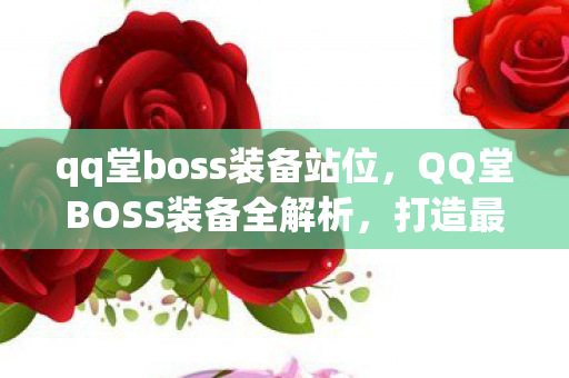 qq堂boss装备站位，QQ堂BOSS装备全解析，打造最强战斗力的必备神器