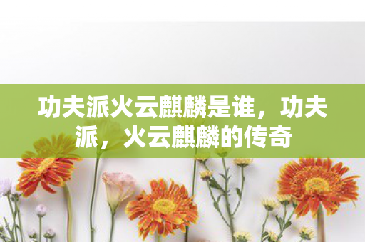 功夫派火云麒麟是谁，功夫派，火云麒麟的传奇