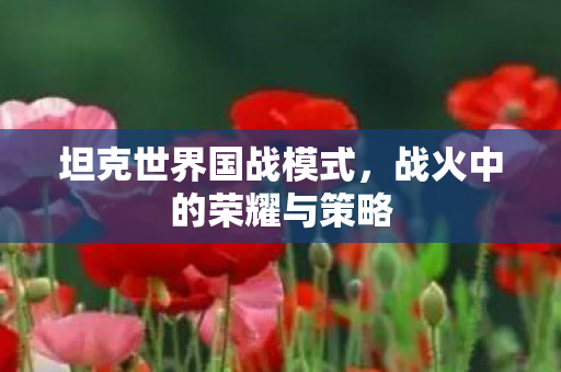 坦克世界国战模式，战火中的荣耀与策略