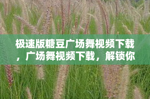 极速版糖豆广场舞视频下载，广场舞视频下载，解锁你的舞蹈潜能