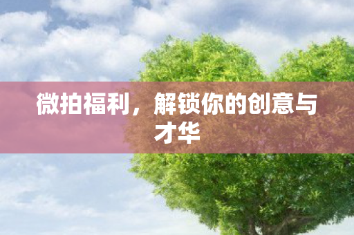 微拍福利,解锁你的创意与才华 微拍福利,解锁你的创意与才华