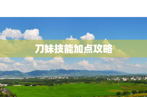 刀妹技能加点攻略