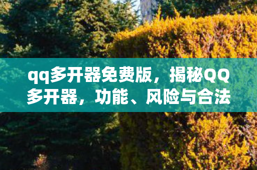 qq多开器免费版,揭秘QQ多开器,功能、风险与合法使用指南 qq多开器免费版,揭秘QQ多开器,功能、风险与合法使用指南