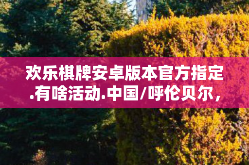 欢乐棋牌安卓版本官方指定.有啥活动.中国/呼伦贝尔,欢乐棋牌,一场智慧与乐趣的盛宴 欢乐棋牌安卓版本官方指定.有啥活动.中国/呼伦贝尔,欢乐棋牌,一场智慧与乐趣的盛宴
