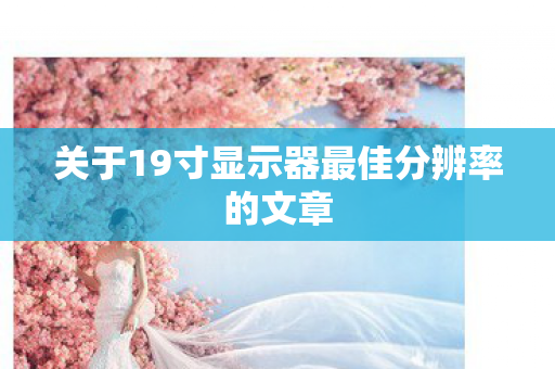 关于19寸显示器最佳分辨率的文章