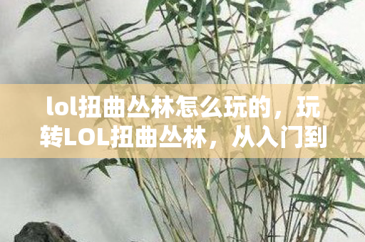 lol扭曲丛林怎么玩的，玩转LOL扭曲丛林，从入门到精通的全面指南